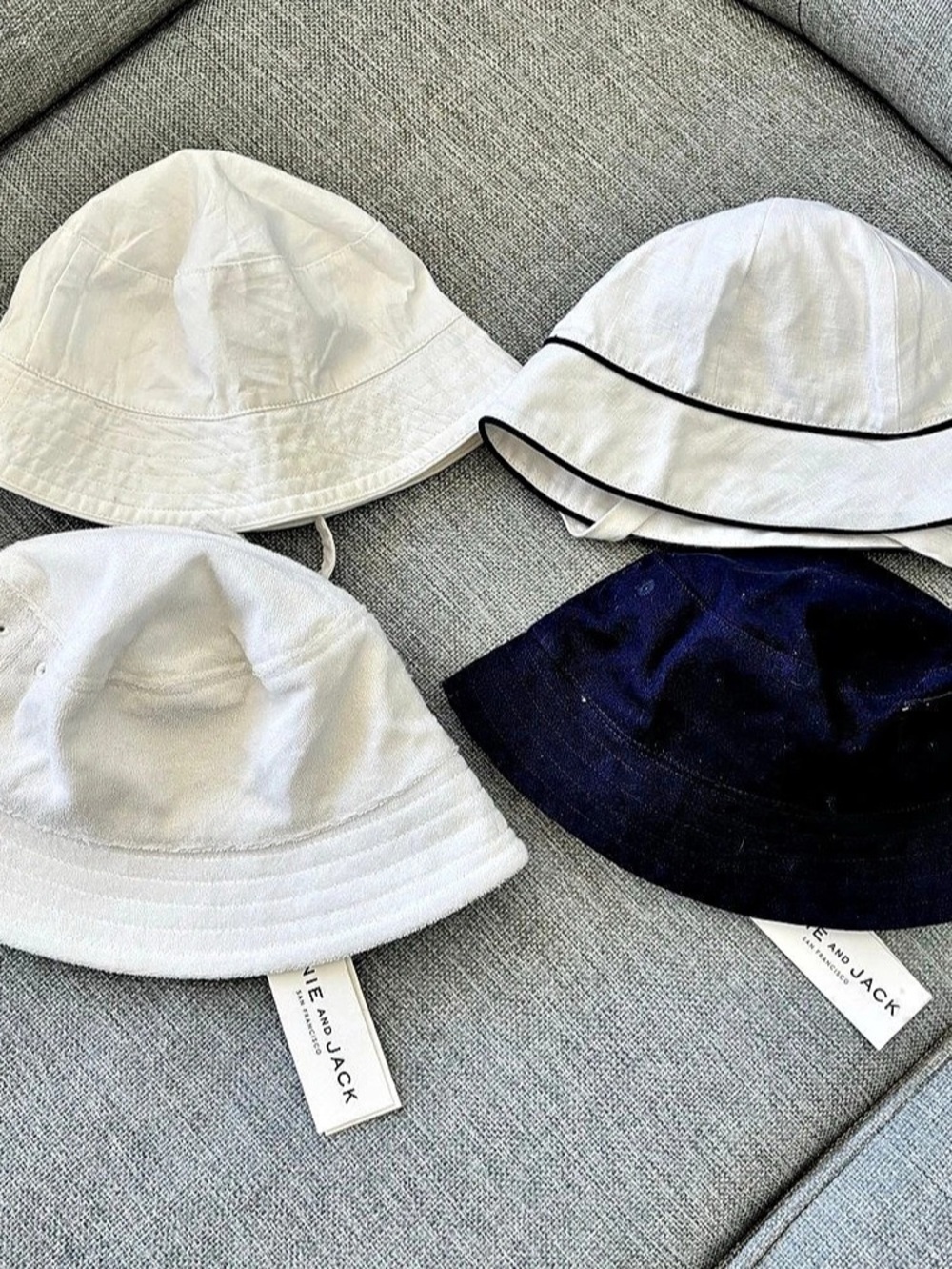 Janie and Jack Baby Bucket Hat Hats White & Blue